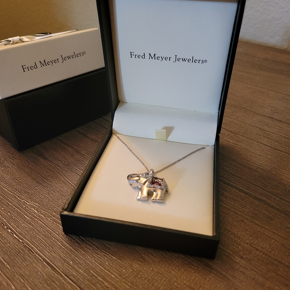 Sterling Silver Elephant Necklace